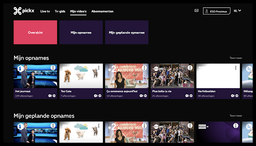 proximus pickx tv app development