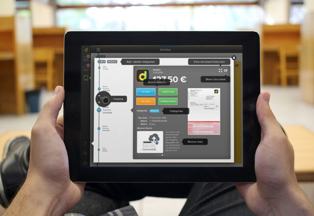 Doccle document management app for tablet